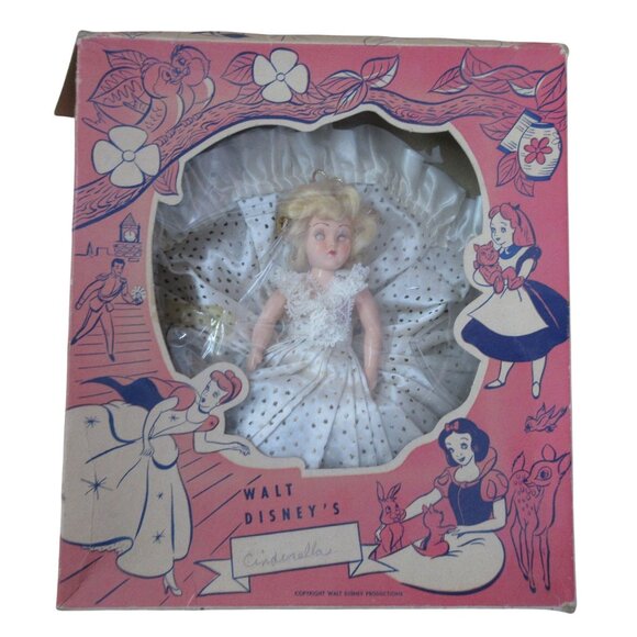 Disney Cinderella Doll 7.5" Original Window Box Duchess Doll Corp 1950s - Picture 1 of 9